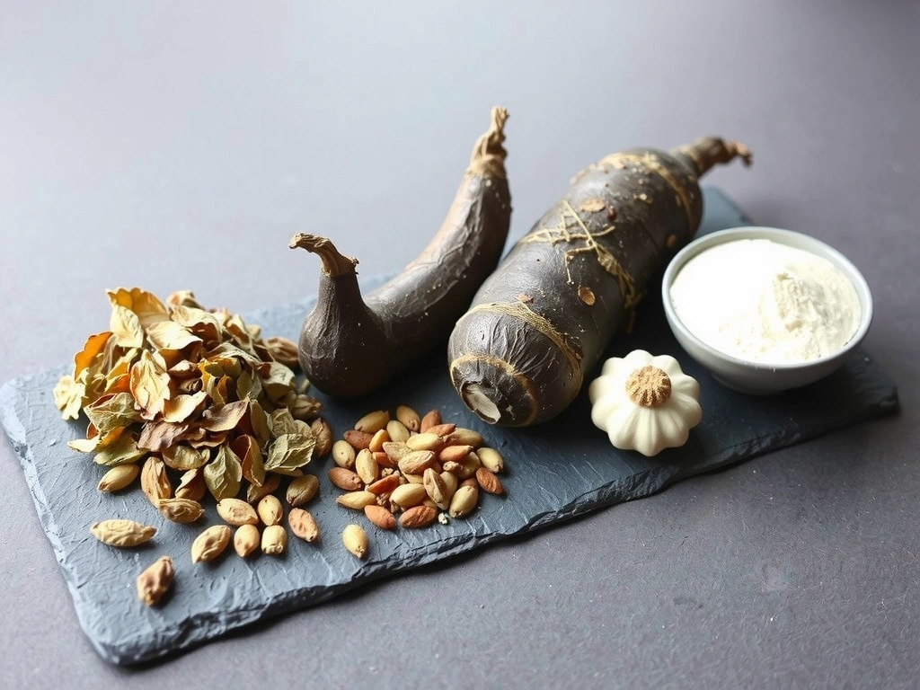 Zioła i warzywa na płaskiej powierzchni