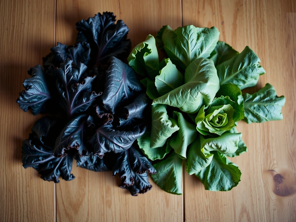 Zielone warzywa na drewnianym stole